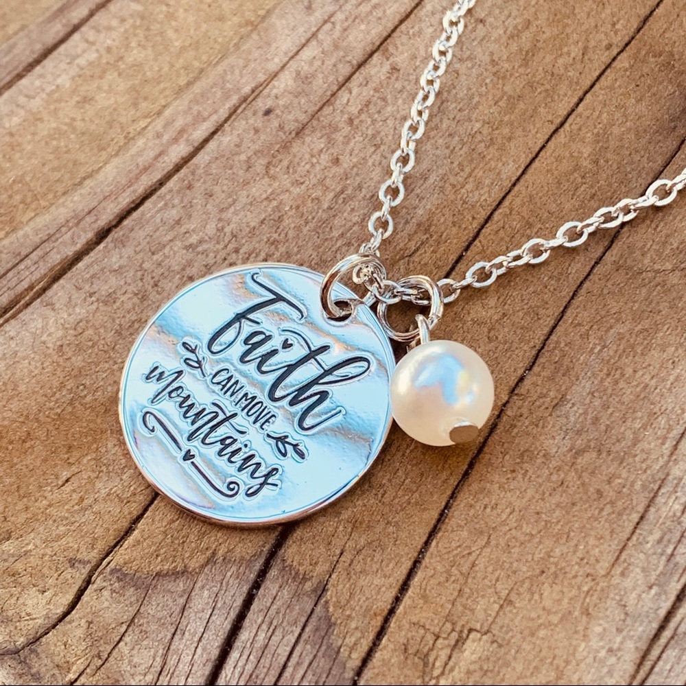 FAITH CAN MOVE MOUNTAINS ♡ GIFT NECKLACE